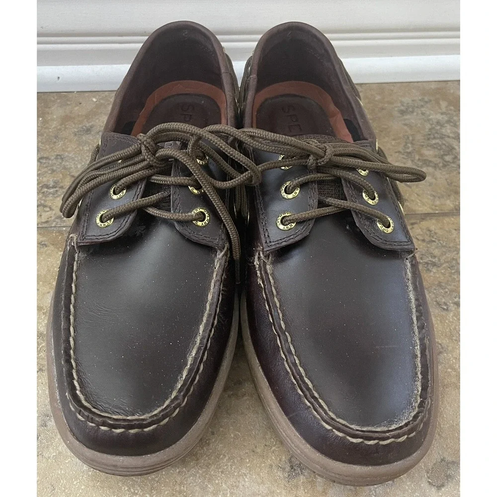 Sperry STS14240 Gamefish Linen Men's Boat Shoes US 9